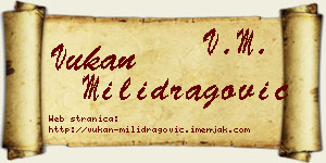 Vukan Milidragović vizit kartica